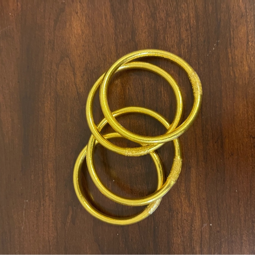 Buddha Girl Gold Bangles Set of 4
